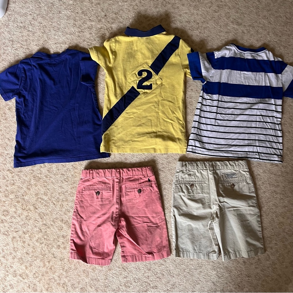 COPY - Polo Ralph Lauren Kids set of shorts  and T-Shirts (size 6) - Picture 7 of 8
